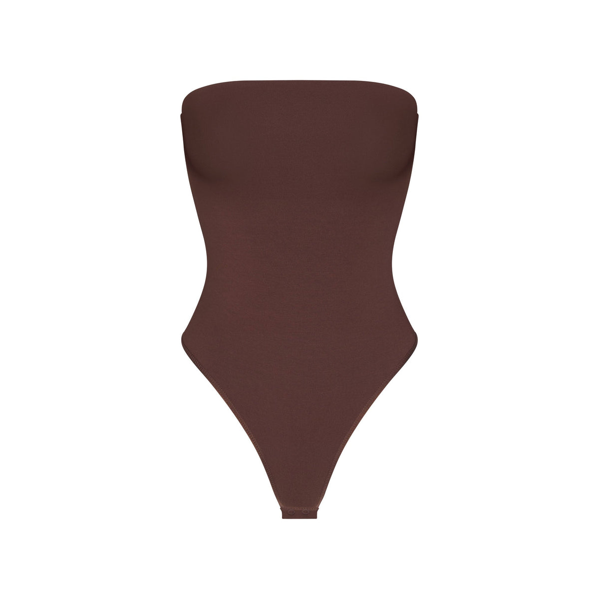 SMOOTH LAYERS STRAPLESS BODYSUIT | COCOA FLAT ON A WHITE BACKGROUND | FLT