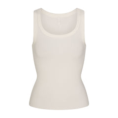 COTTON RIB SCOOP NECK TANK | MARBLE FLAT ON A WHITE BACKGROUND | FLT