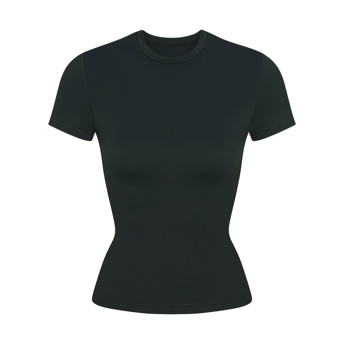 NikeSKIMS MATTE PADDED BABY TEE | DARK TEAL FLAT ON A WHITE BACKGROUND | FLT