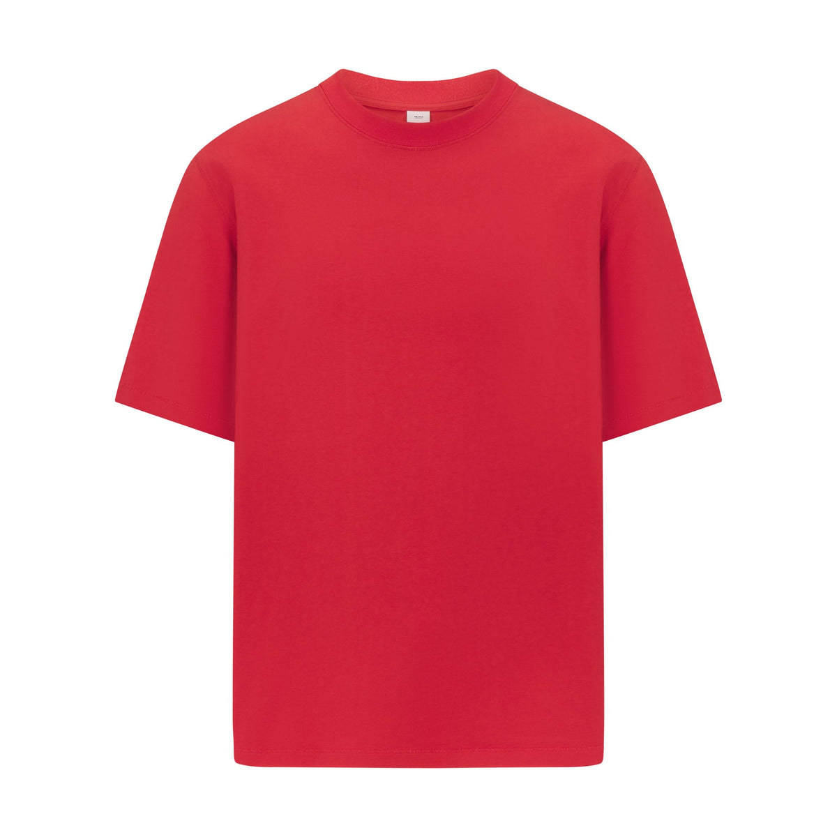 HEAVYWEIGHT COTTON MENS RELAXED T-SHIRT | WASHED RED FLAT ON A WHITE BACKGROUND | FLT