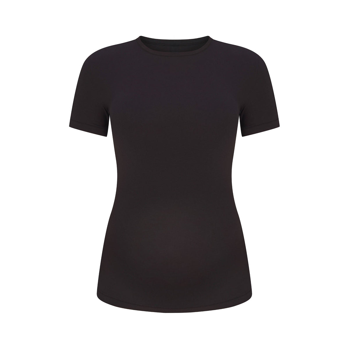 COTTON JERSEY MATERNITY T-SHIRT | SOOT FLAT ON A WHITE BACKGROUND | FLT