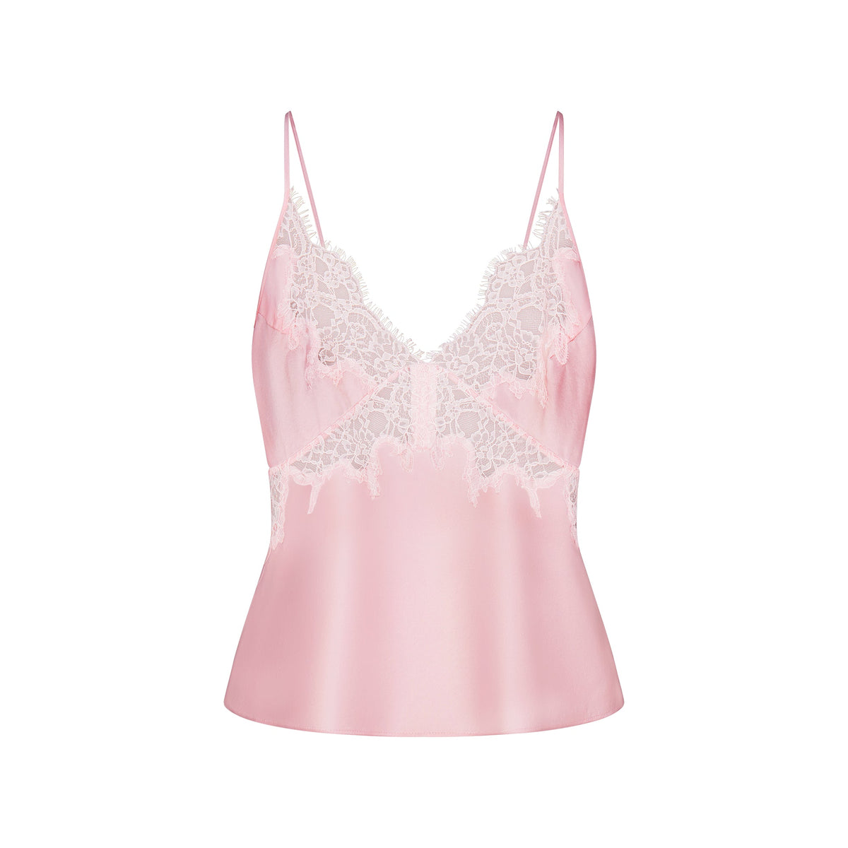 SILK LACE CAMI | PEONY TONAL FLAT ON A WHITE BACKGROUND | FLT