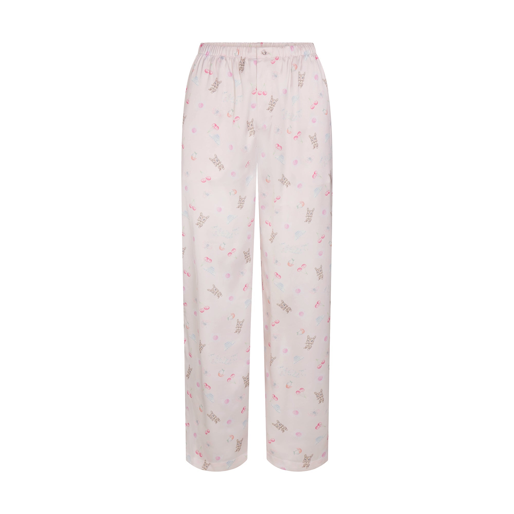 WOVEN SHINE LONG SLEEP SET | BARELY PINK SNACK BAG FLAT ON A WHITE BACKGROUND | FLT