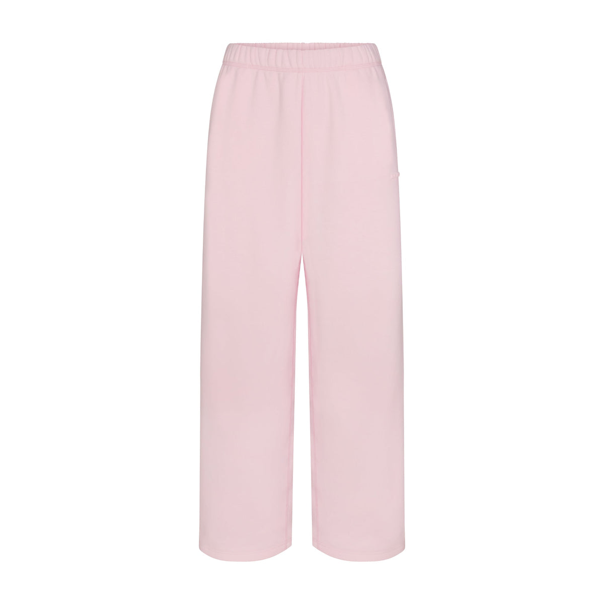 COTTON FLEECE OVERSIZED STRAIGHT LEG PANT | CHERRY BLOSSOM & LAYS FLAT ON A WHITE BACKGROUND | FLT