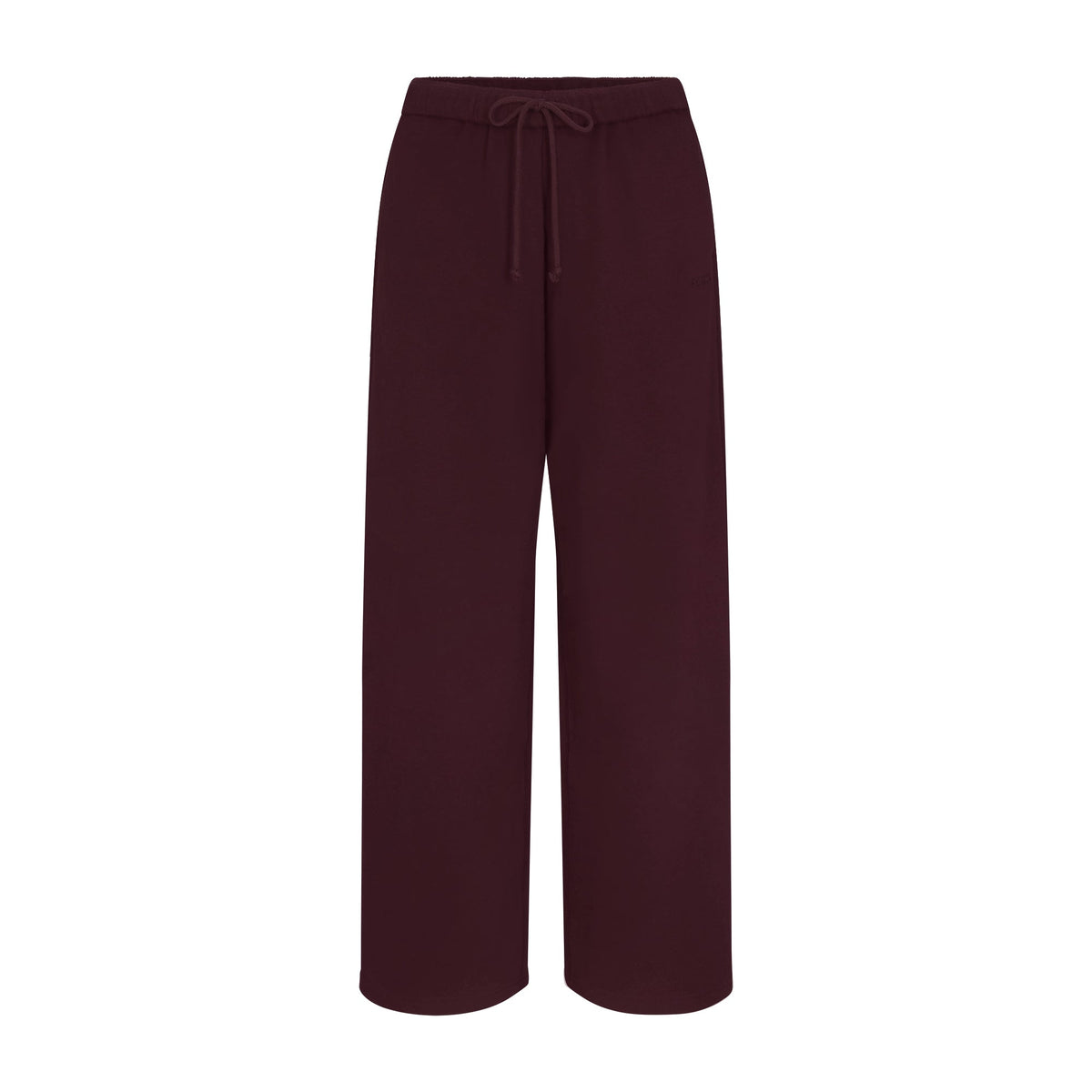 COTTON FLEECE CLASSIC STRAIGHT LEG PANT | CURRANT FLAT ON A WHITE BACKGROUND | FLT