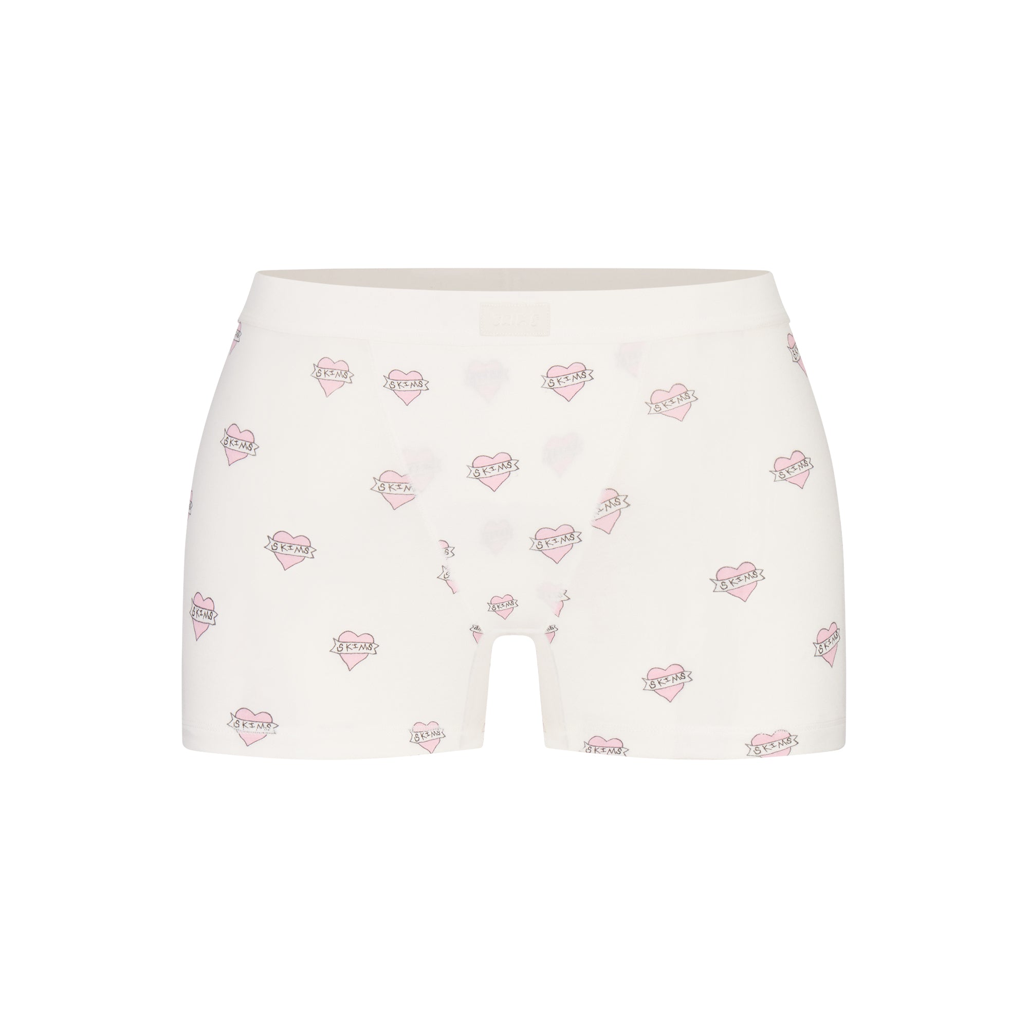 BOYFRIEND LONG SLEEVE T-SHIRT AND SHORT BOXER SET | MARBLE HEART BANNER FLAT ON A WHITE BACKGROUND