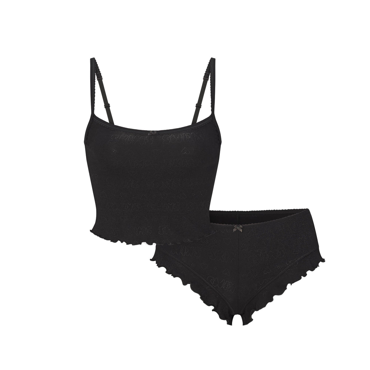 LOGO POINTELLE CAMI SLEEP SET | SOOT FLAT ON A WHITE BACKGROUND | FLT
