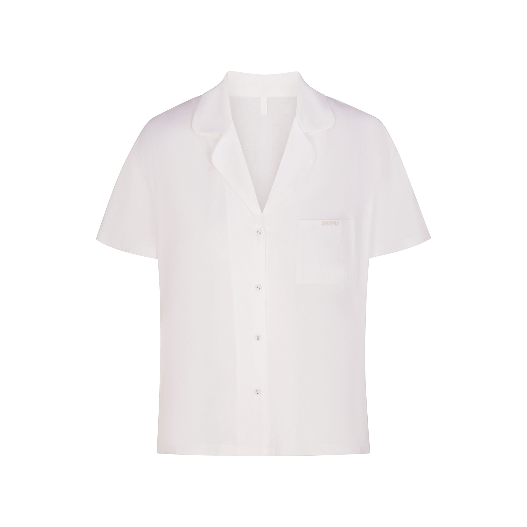 ORGANIC COTTON SLEEP SHORT SLEEVE SET | SNOW FLAT ON A WHITE BACKGROUND | FLT