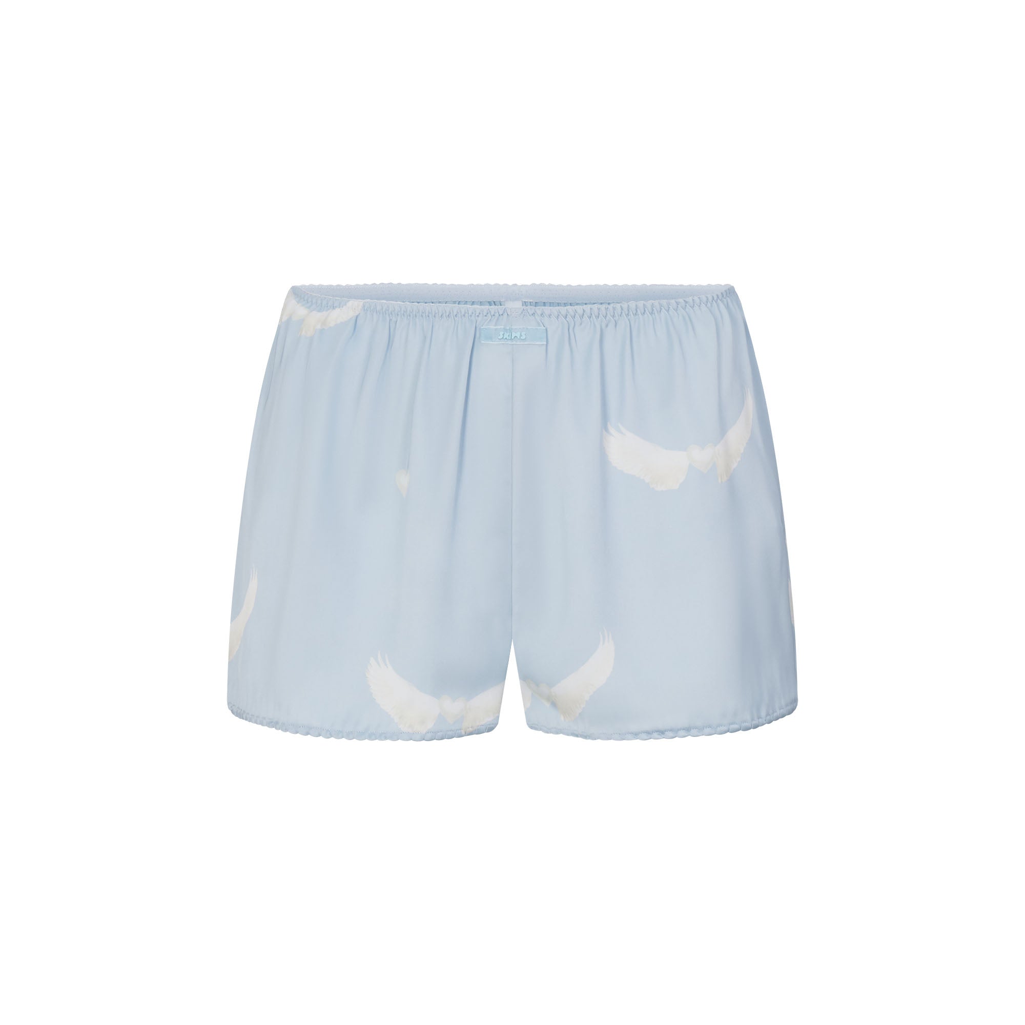 WOVEN SHINE CAMI AND SHORT SLEEP SET | AERO WING HEARTS PRINT ADDITIONAL FABRIC DETAILS