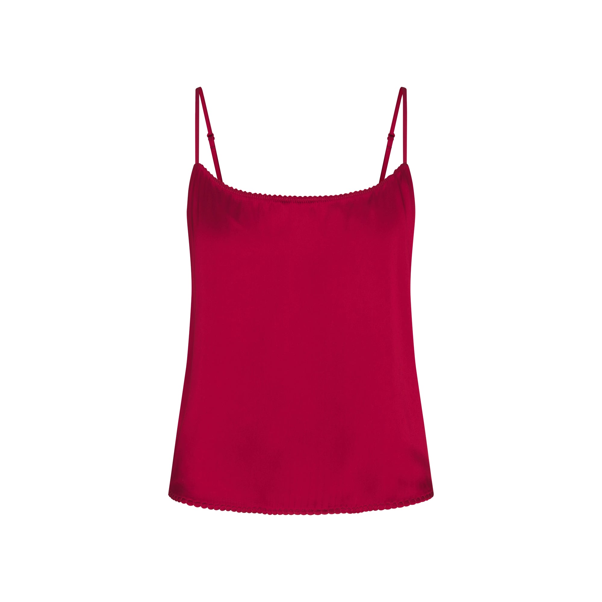 WOVEN SHINE CAMI AND SHORT SLEEP SET | BRICK FLAT ON A WHITE BACKGROUND | FLT