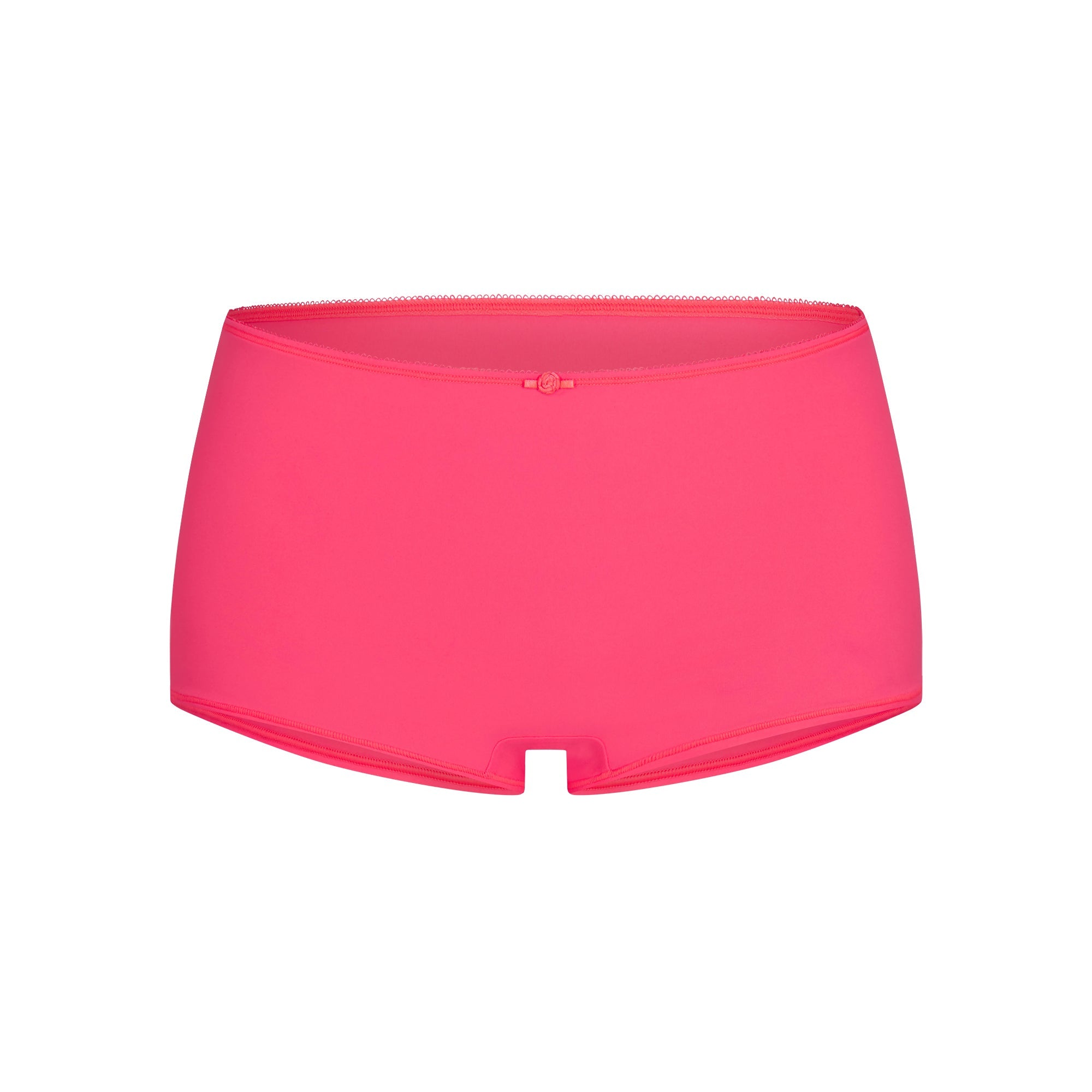 FITS EVERYBODY PICOT CAMI AND BOY SHORT SET | ULTRA PINK FLAT ON A WHITE BACKGROUND | FLT