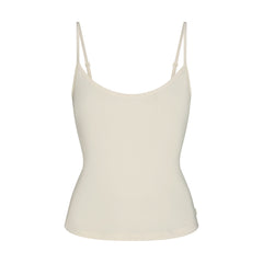 SKIMS SLEEP CAMI | ECRU FLAT ON A WHITE BACKGROUND | FLT