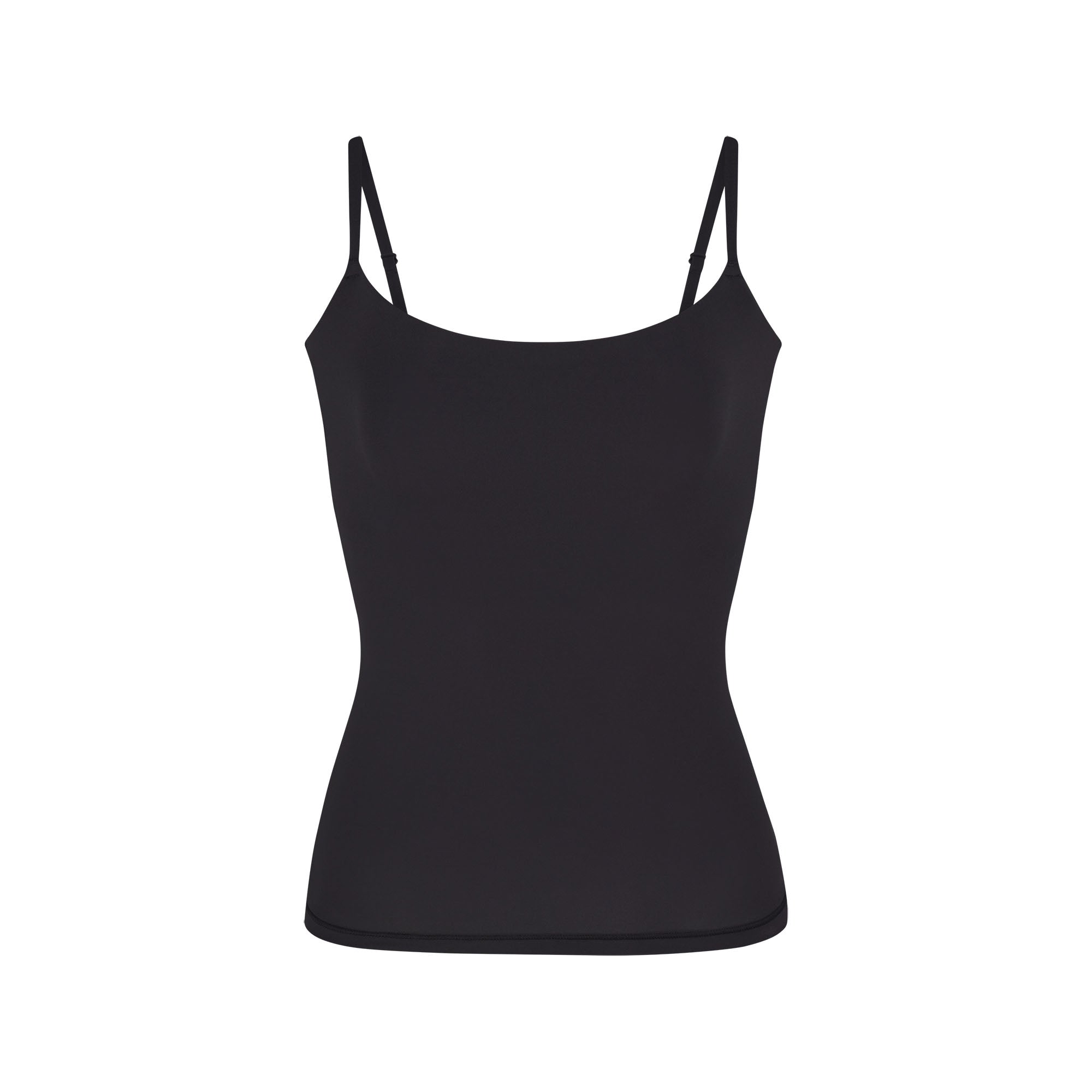 FITS EVERYBODY CAMI | ONYX (CAMIS, TOPS) LAYS FLAT ON A WHITE BACKGROUND