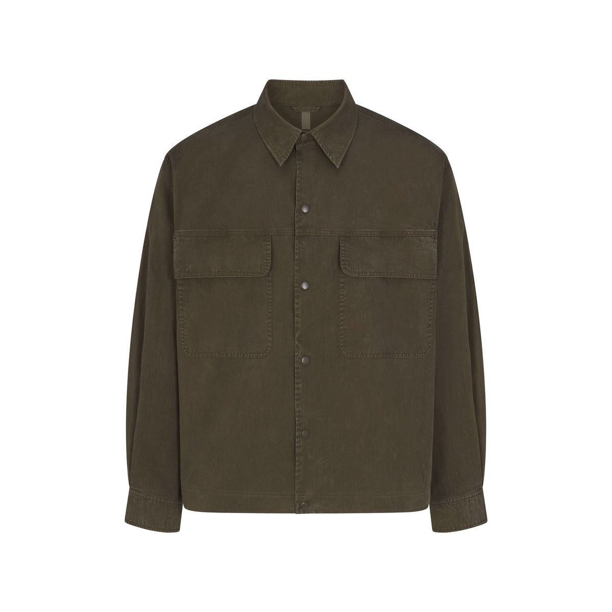 WOVEN MENS RELAXED SHIRT | JUNGLE & LAYS FLAT ON A WHITE BACKGROUND | FLT
