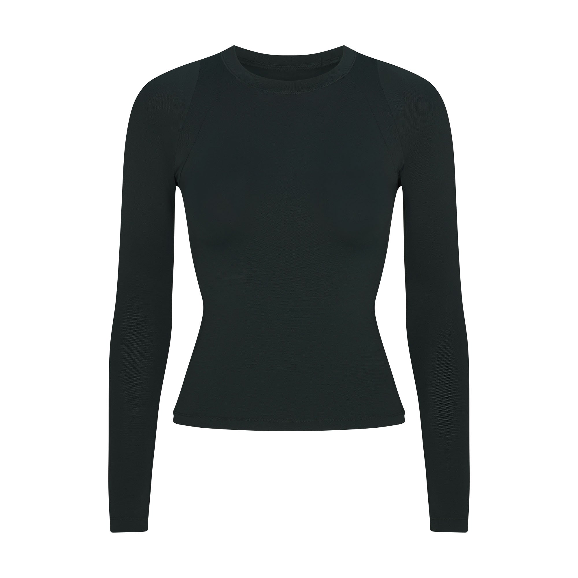 NikeSKIMS AIRY LONG SLEEVE CREW NECK TOP | DARK TEAL FLAT ON A WHITE BACKGROUND | FLT