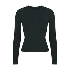 NikeSKIMS AIRY LONG SLEEVE CREW NECK TOP | DARK TEAL FLAT ON A WHITE BACKGROUND | FLT