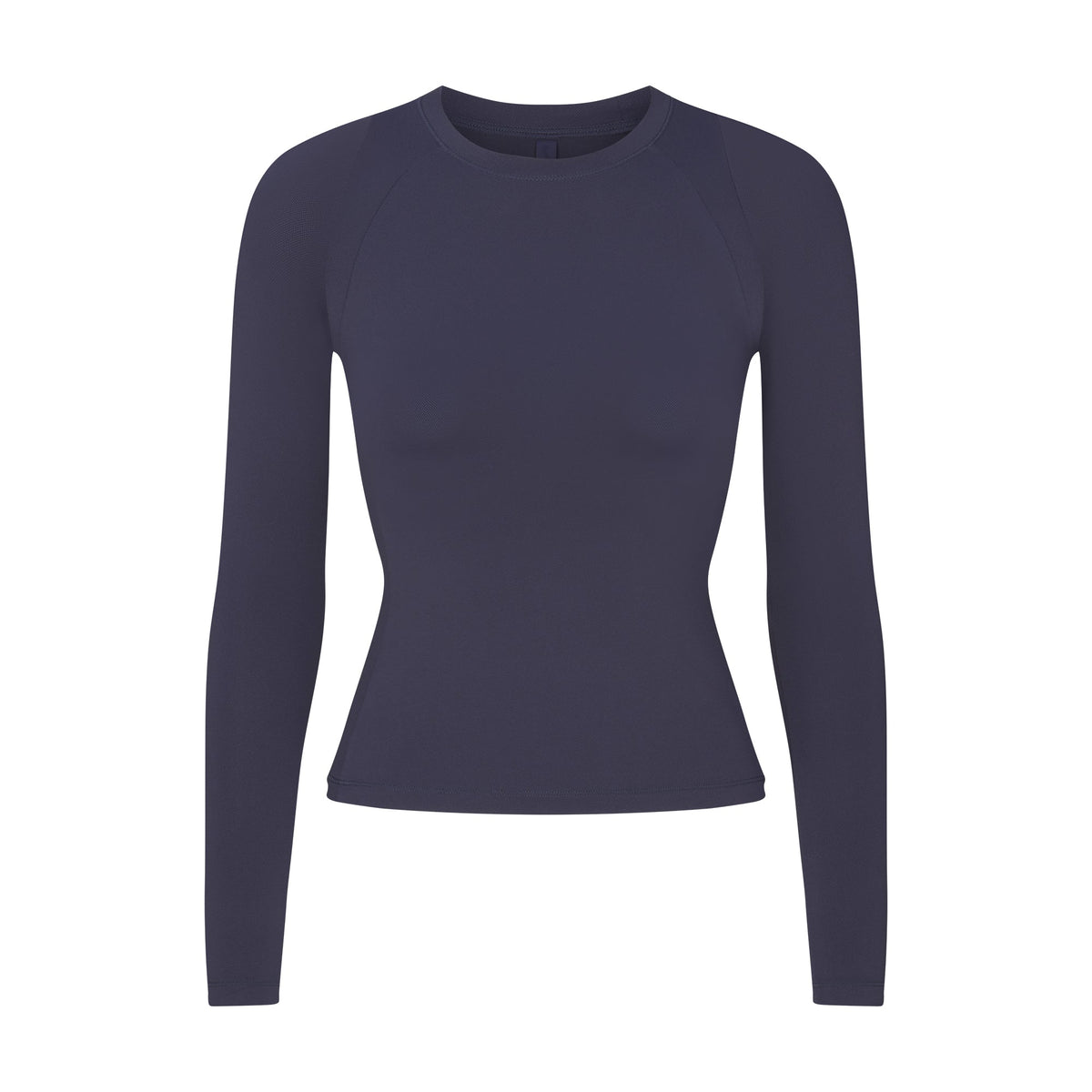 NikeSKIMS AIRY LONG SLEEVE CREW NECK TOP | DEEP ROYAL FLAT ON A WHITE BACKGROUND | FLT
