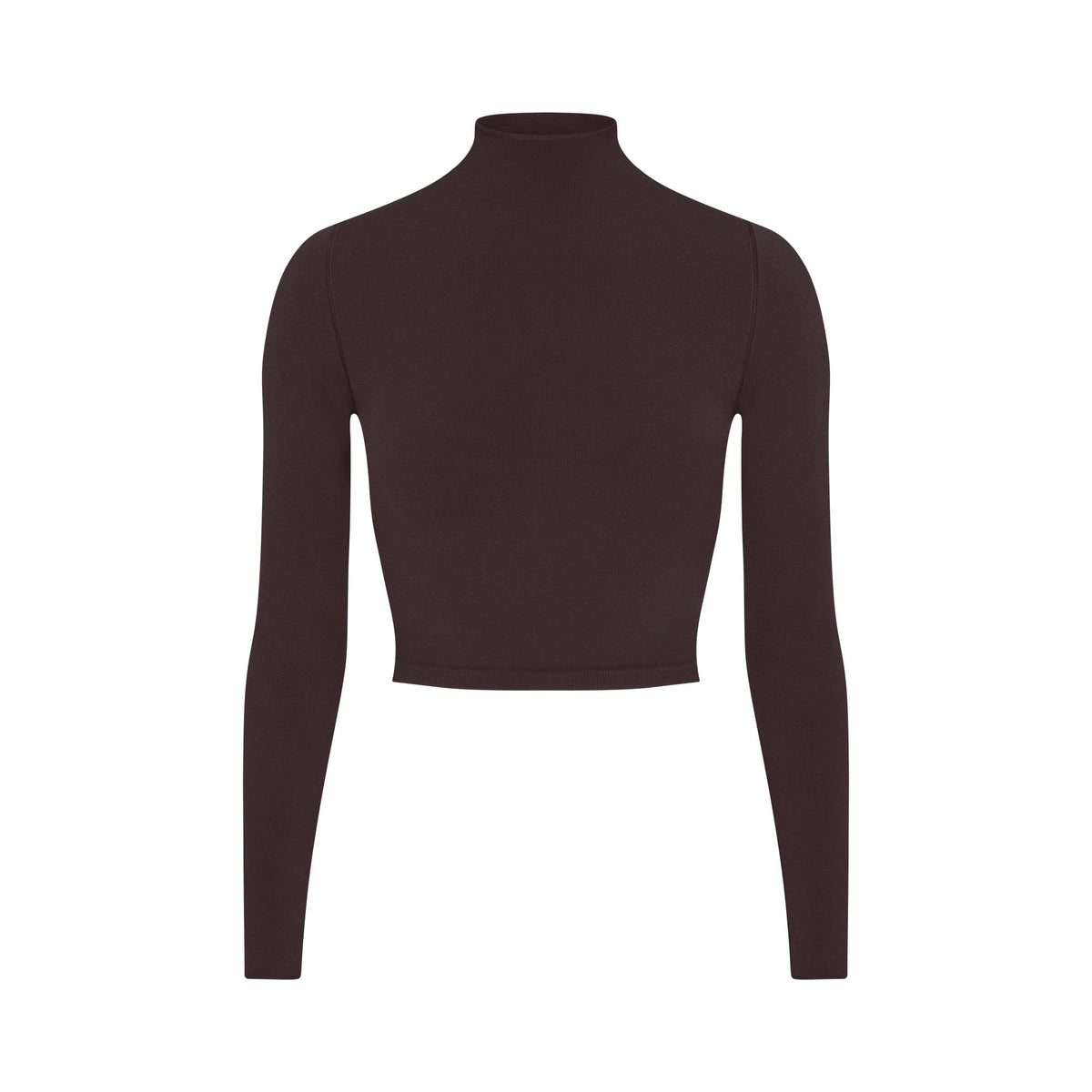 NikeSKIMS VINTAGE SEAMLESS MOCK NECK CROP TOP | PHOENIX FLAT ON A WHITE BACKGROUND | FLT