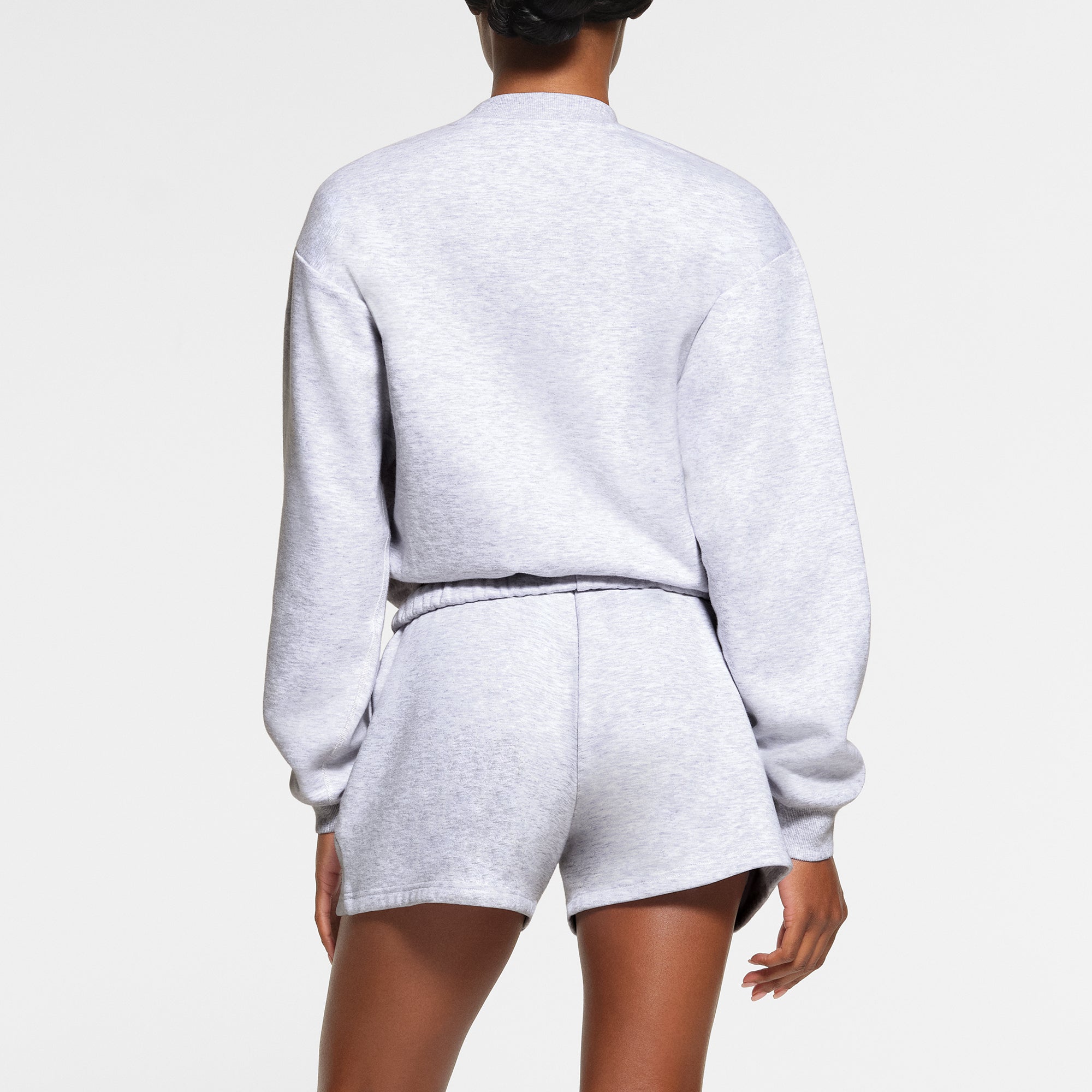 COTTON FLEECE CLASSIC CREWNECK ON A MODEL BACK VIEW