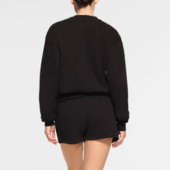 COTTON FLEECE CLASSIC CREWNECK ON A MODEL BACK VIEW