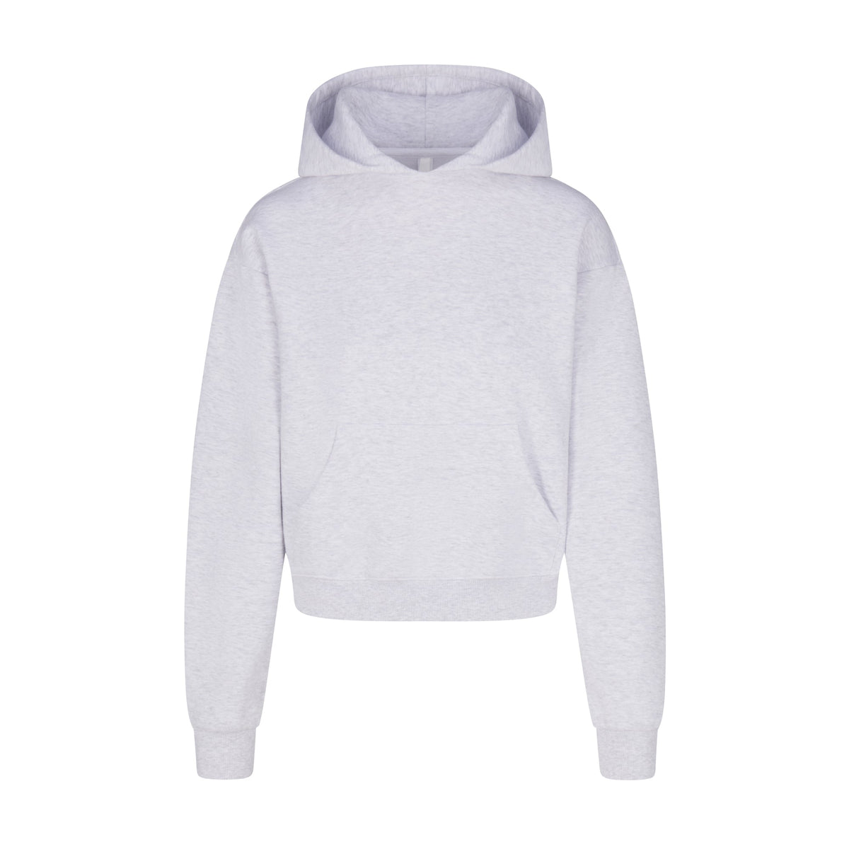 COTTON FLEECE CLASSIC HOODIE | LIGHT HEATHER GREY (HOODIES, TOPS) LAYS FLAT ON A WHITE BACKGROUND | FLT