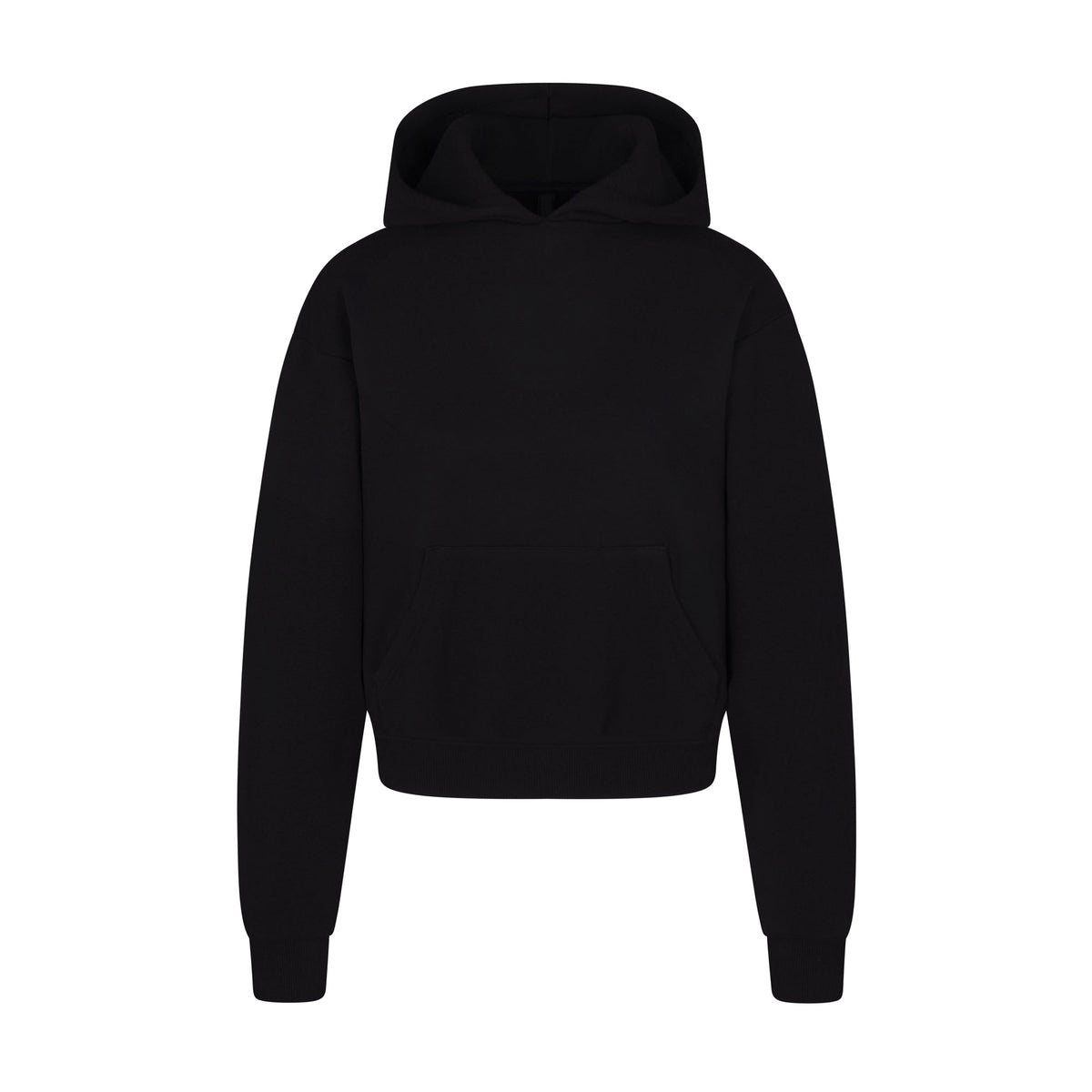 COTTON FLEECE CLASSIC HOODIE | ONYX (HOODIES, TOPS) LAYS FLAT ON A WHITE BACKGROUND | FLT