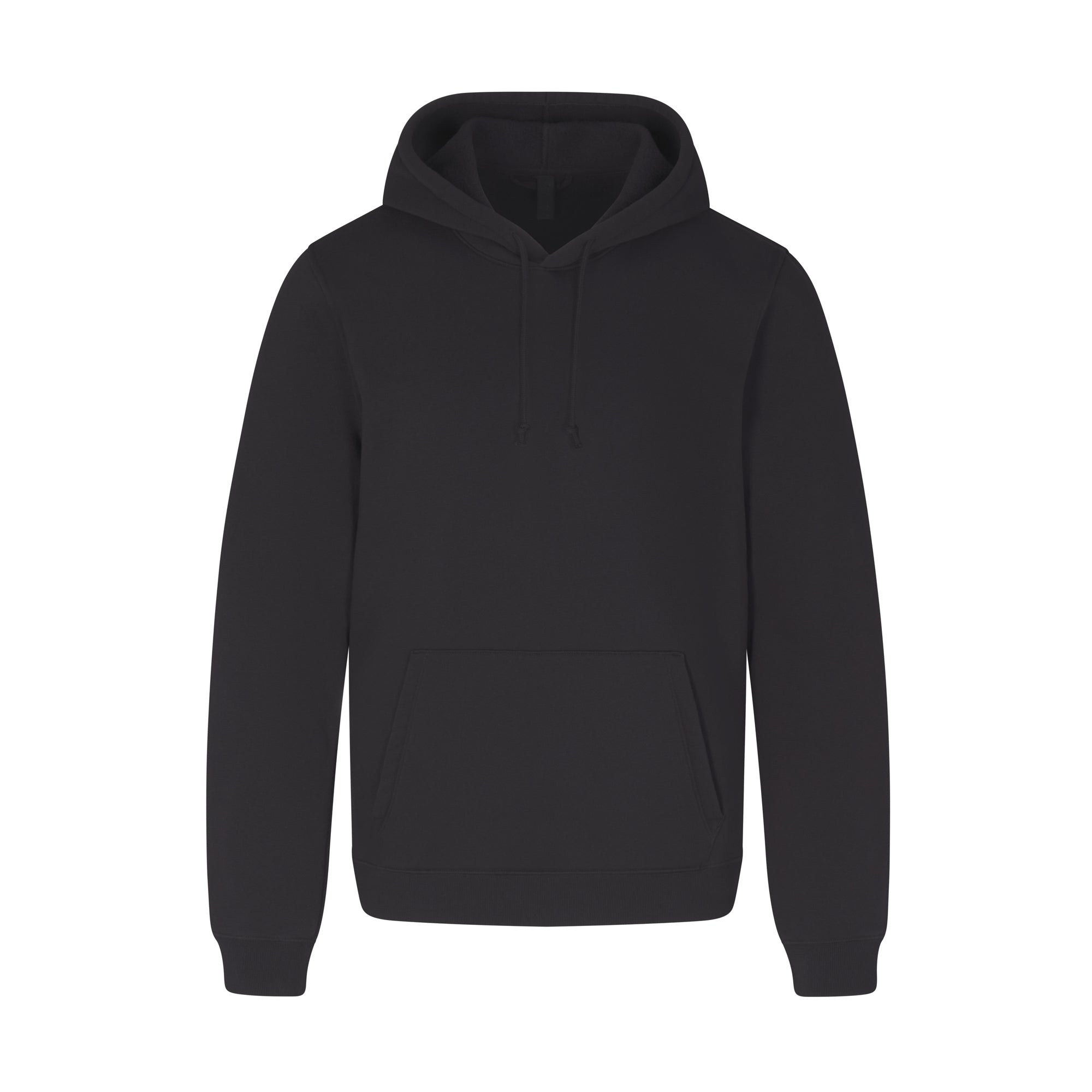 FLEECE LOUNGE MENS HOODIE | WASHED ONYX (MENS HOODIES, MENS TOPS) LAYS FLAT ON A WHITE BACKGROUND | FLT