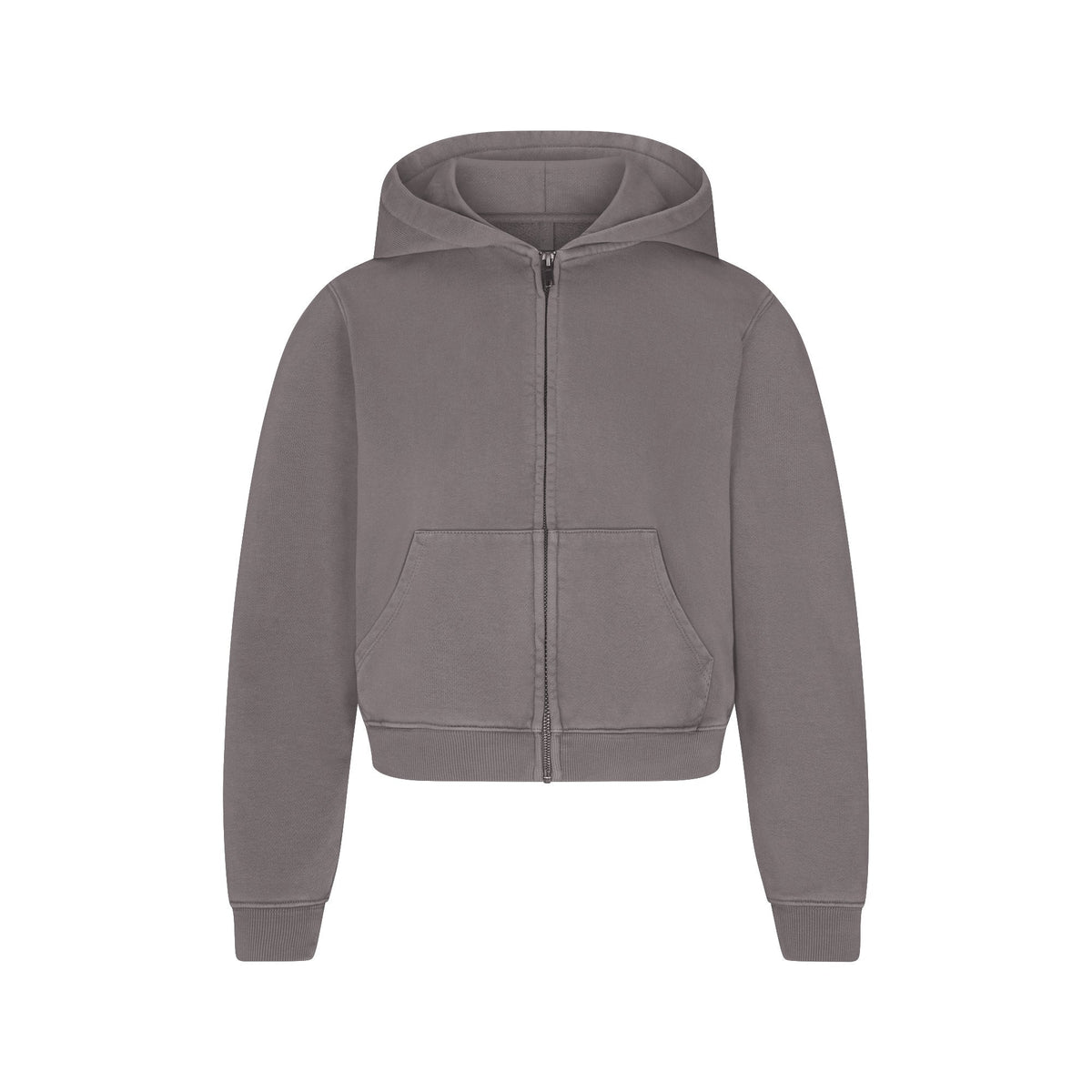 BOYFRIEND FLEECE ZIP UP HOODIE | SHADOW FLAT ON A WHITE BACKGROUND | FLT