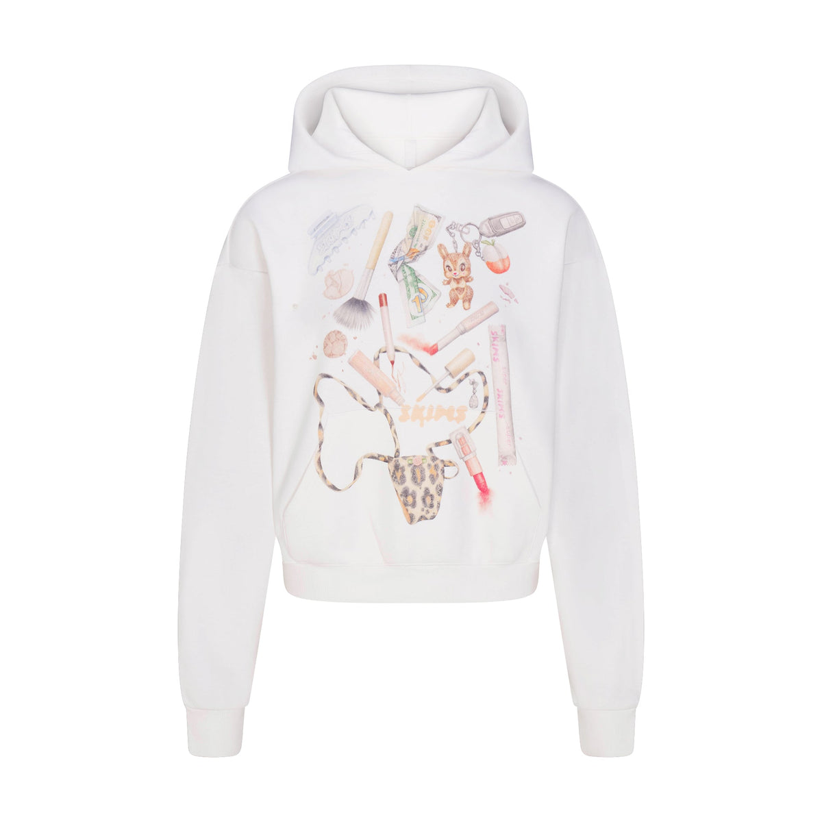 COTTON FLEECE CLASSIC HOODIE | SNOW IN MY BAG FLAT ON A WHITE BACKGROUND | FLT