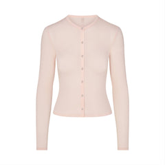 SHEER MODAL CARDIGAN | PRIMROSE FLAT ON A WHITE BACKGROUND | FLT