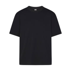 HEAVYWEIGHT COTTON MENS CLASSIC CREWNECK | OBSIDIAN LAYS FLAT ON A WHITE BACKGROUND | FLT