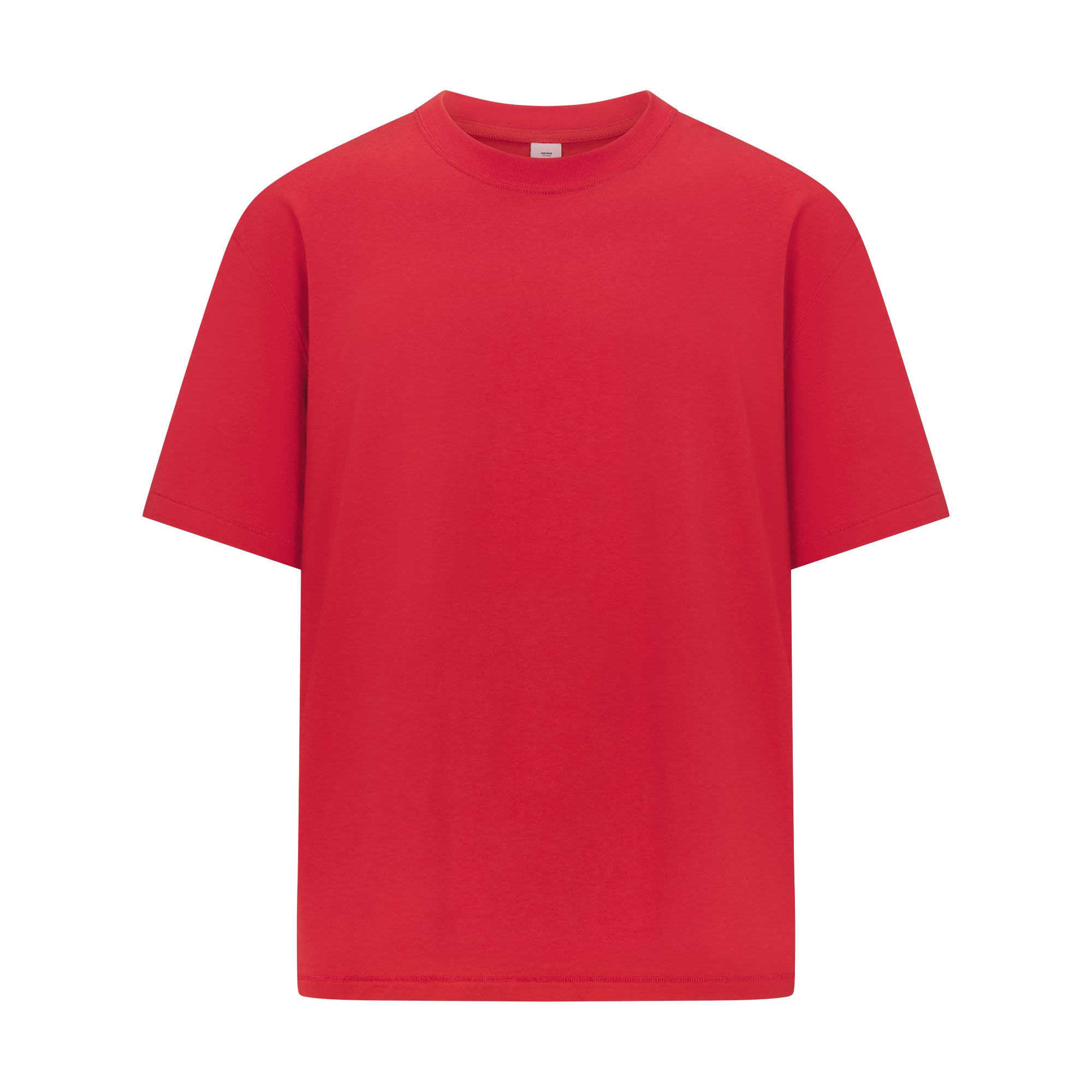 HEAVYWEIGHT COTTON MENS CLASSIC CREWNECK | WASHED RED FLAT ON A WHITE BACKGROUND | FLT