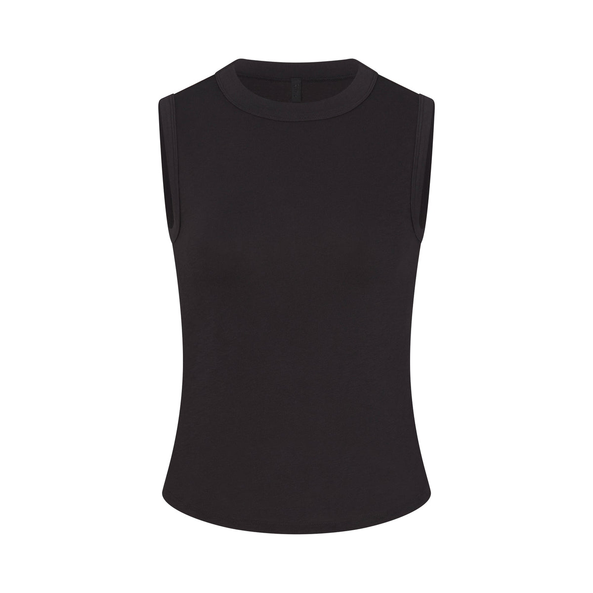 WORN IN JERSEY HIGH CREW TANK | WASHED ONYX FLAT ON A WHITE BACKGROUND | FLT
