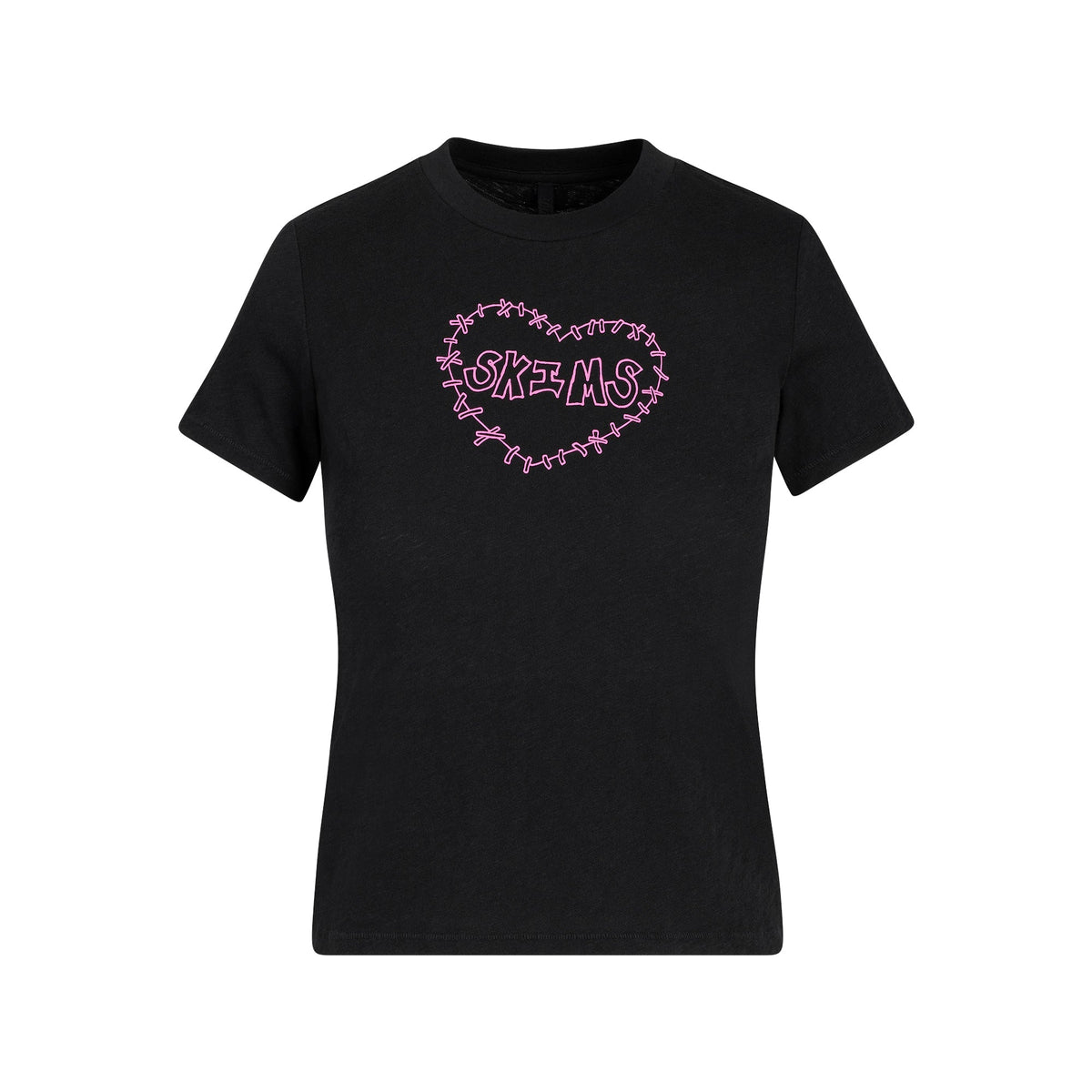 WORN IN JERSEY T-SHIRT | WASHED ONYX SKIMS HEART | FLT 