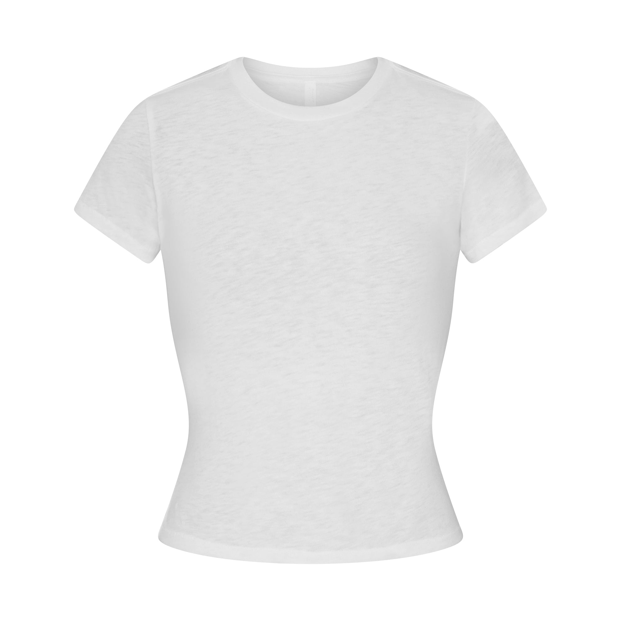 WORN IN JERSEY T-SHIRT | SNOW FLAT ON A WHITE BACKGROUND | FLT