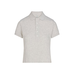 WORN IN JERSEY POLO | LIGHT HEATHER GREY FLAT ON A WHITE BACKGROUND | FLT
