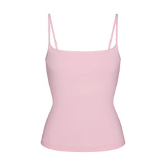 COTTON JERSEY SCOOP NECK CAMI | CHERRY BLOSSOM FLAT ON A WHITE BACKGROUND | FLT