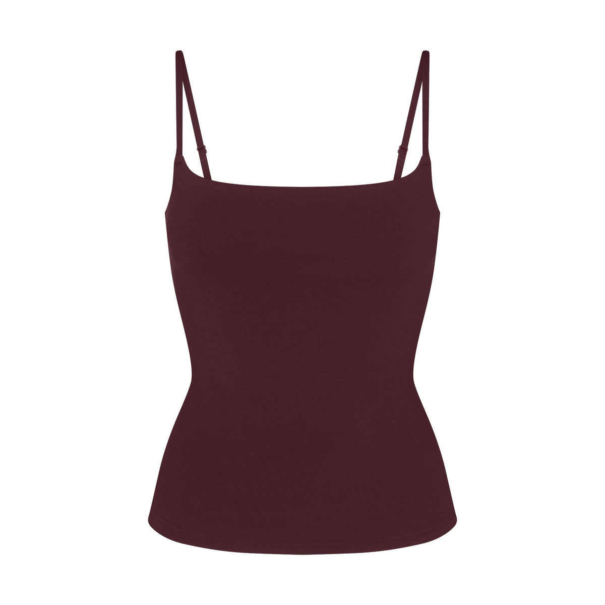 COTTON JERSEY SCOOP NECK CAMI | CURRANT FLAT ON A WHITE BACKGROUND | FLT