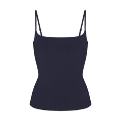 COTTON JERSEY SCOOP NECK CAMI | NAVY FLAT ON A WHITE BACKGROUND | FLT