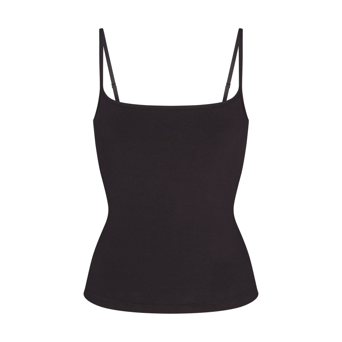 COTTON JERSEY SCOOP NECK CAMI | SOOT FLAT ON A WHITE BACKGROUND | FLT