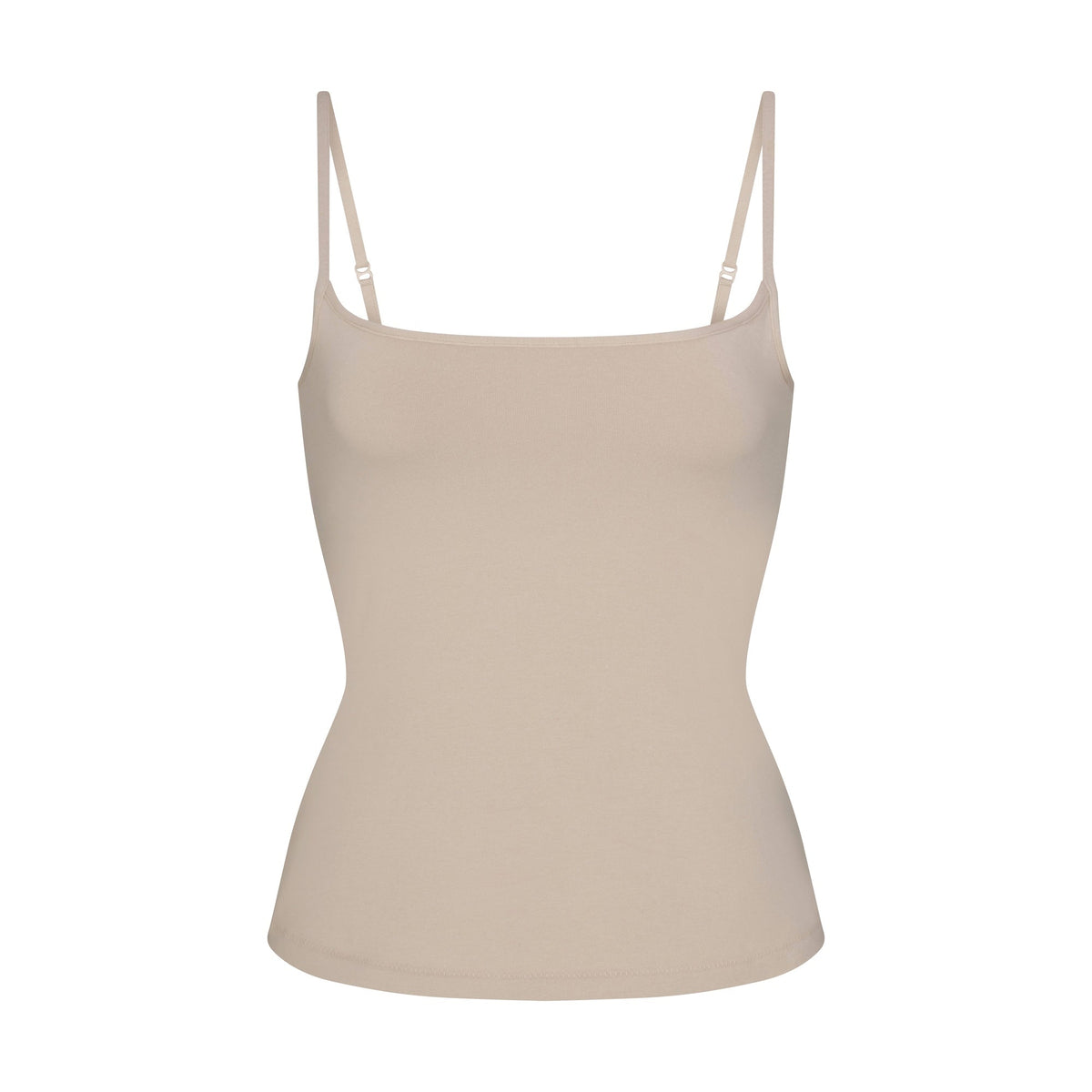 COTTON JERSEY SCOOP NECK CAMI | STONE FLAT ON A WHITE BACKGROUND | FLT