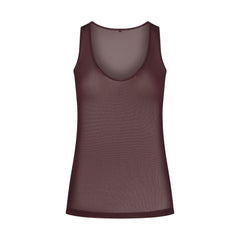 SLINKY KNIT SCOOP LONG TANK | CURRANT FLAT ON A WHITE BACKGROUND | FLT