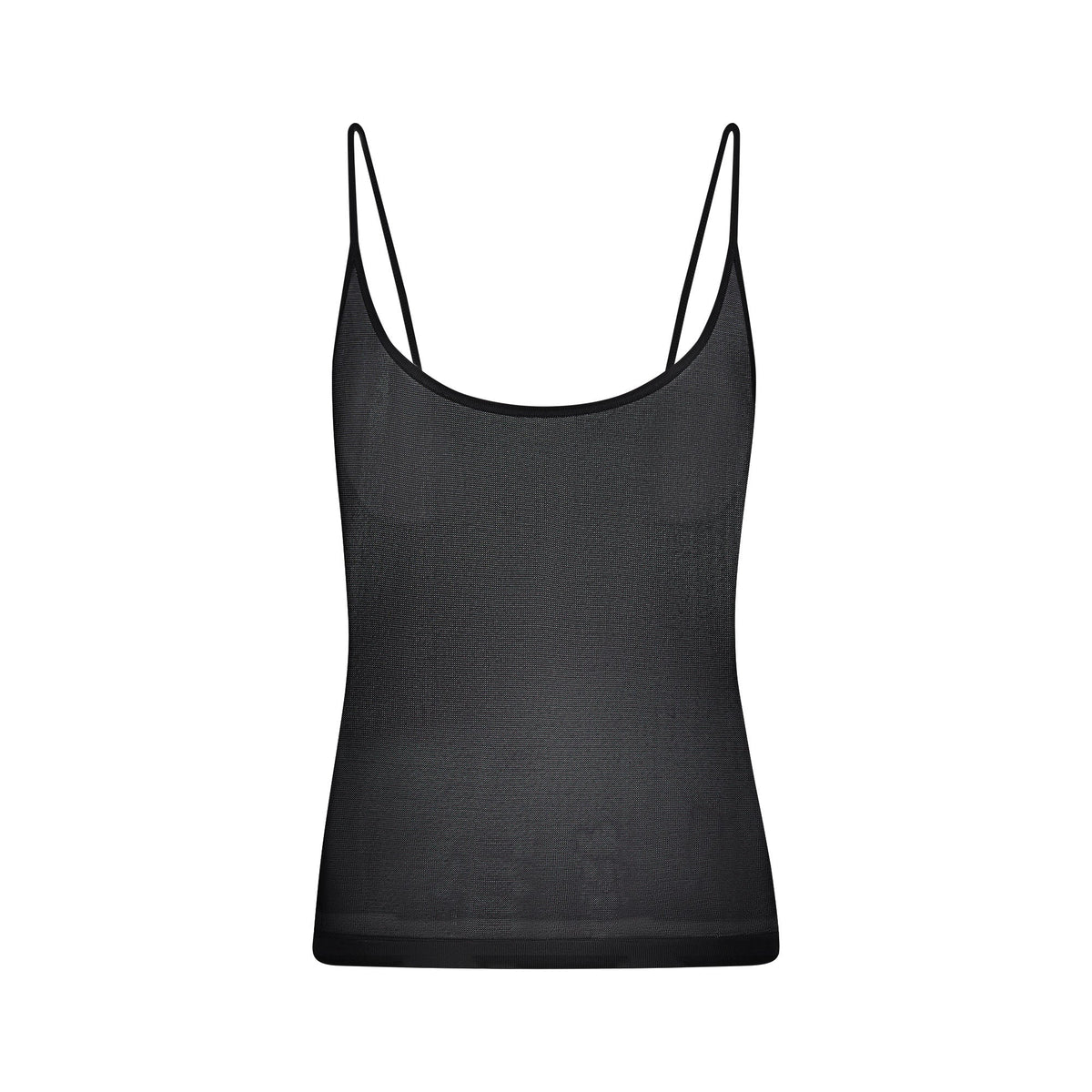 SLINKY KNIT CAMI | OBSIDIAN FLAT ON A WHITE BACKGROUND | FLT