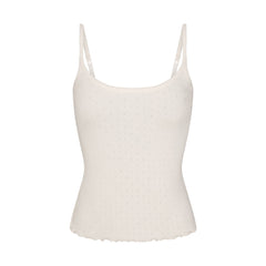 HEAVY POINTELLE CAMI | MARBLE FLAT ON A WHITE BACKGROUND | FLT