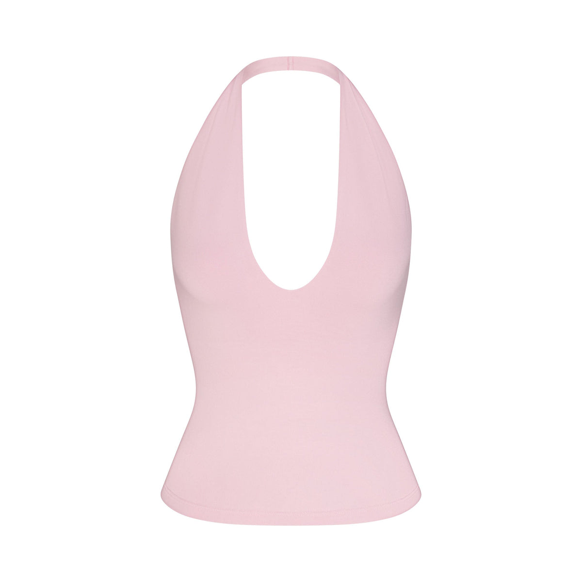 SMOOTH LAYERS HALTER TOP | PEONY FLAT ON A WHITE BACKGROUND | FLT