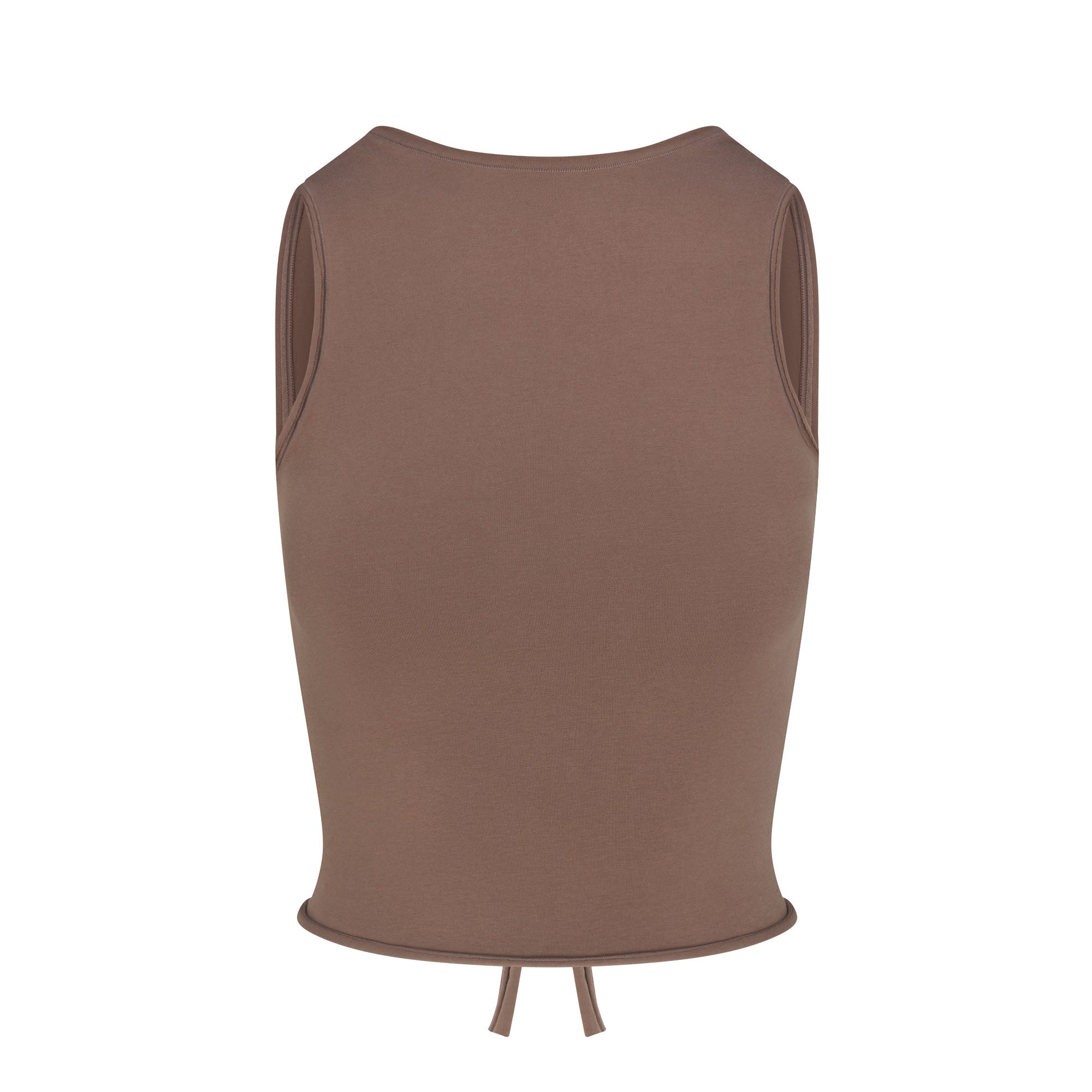 COTTON JERSEY TIE BACK TANK | AMETHYST FLAT ON A WHITE BACKGROUND | FLT