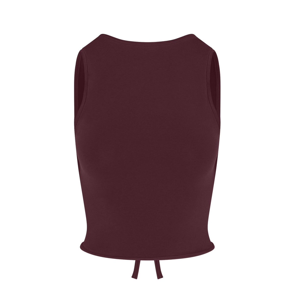 COTTON JERSEY TIE BACK TANK | CURRANT FLAT ON A WHITE BACKGROUND | FLT