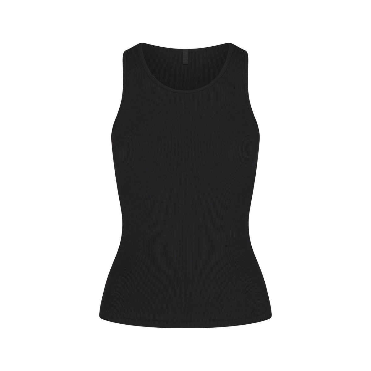 RIB SLEEP TANK | ONYX FLAT ON A WHITE BACKGROUND | FLT