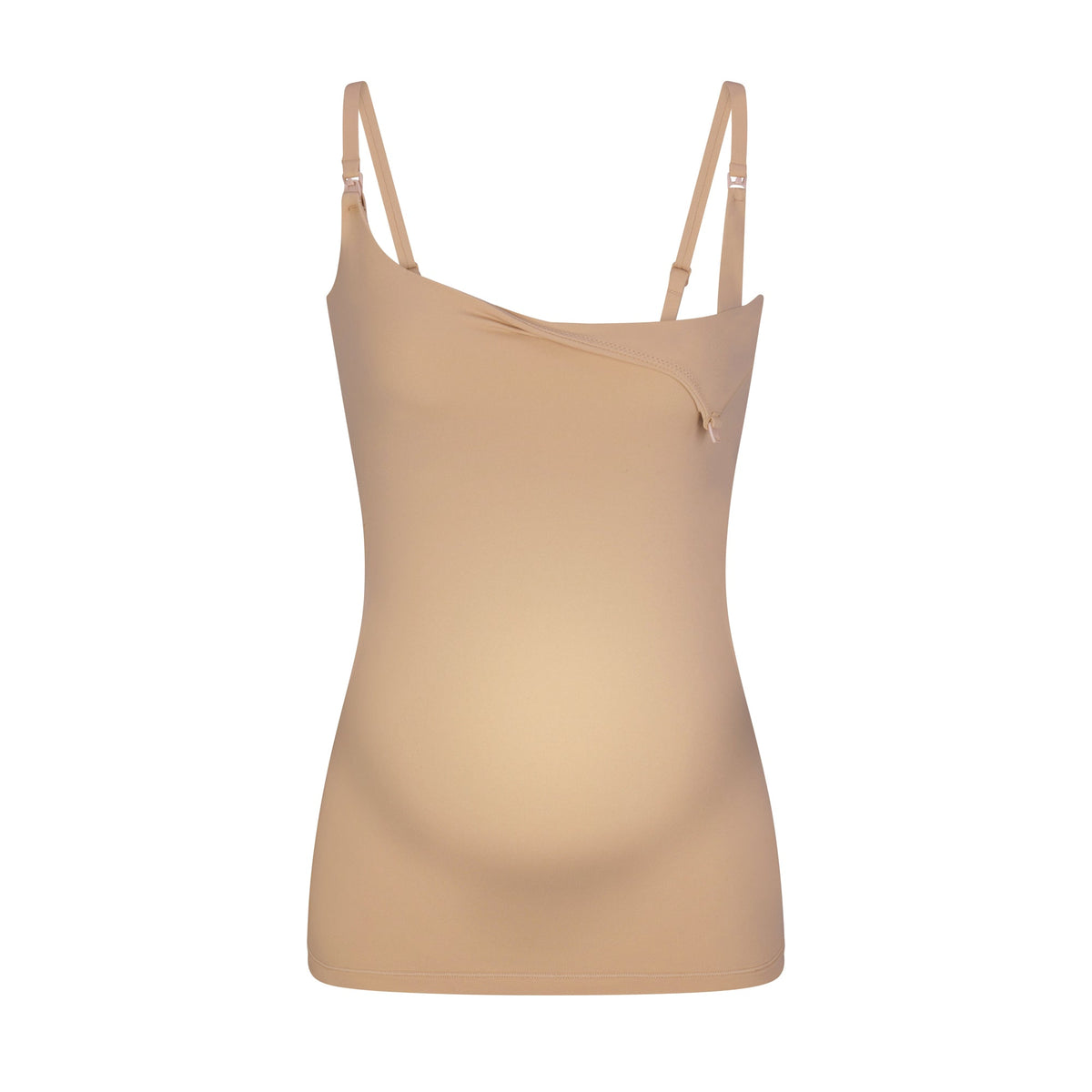 FITS EVERYBODY MATERNITY NURSING TANK | CLAY (TANKS, TOPS) LAYS FLAT ON A WHITE BACKGROUND | FLT