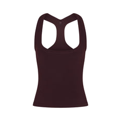 NikeSKIMS VINTAGE SEAMLESS RACER BACK TANK | CURRANT FLAT ON A WHITE BACKGROUND | FLT
